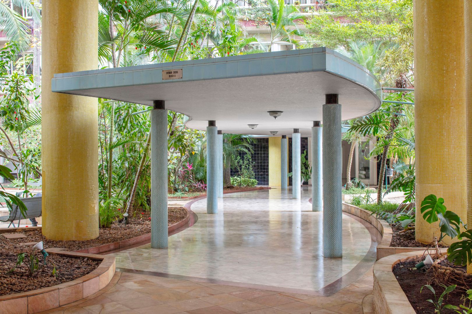 Entrada do Edifício Parque das Hortênsias, em Higienópolis